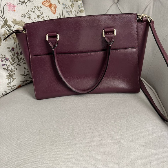 Kate Spade Burgundy Leather Tote Bag